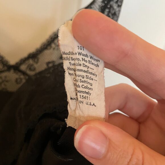 Vtg Womens Babydoll Mesh Lace Tank Top S Sheer Whimsygoth Romantic Dainty Y2k - Picture 5 of 10